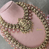 Vriksham Lakshmi Pendant With Peacock Floral 1 gm Gold Bridal Set-G18825